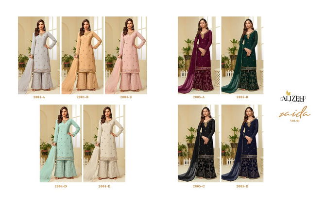 Alizeh Zaida 4 Latest Fancy Festive Wear Heavy Georgette Designer Salwar Suits Collection
